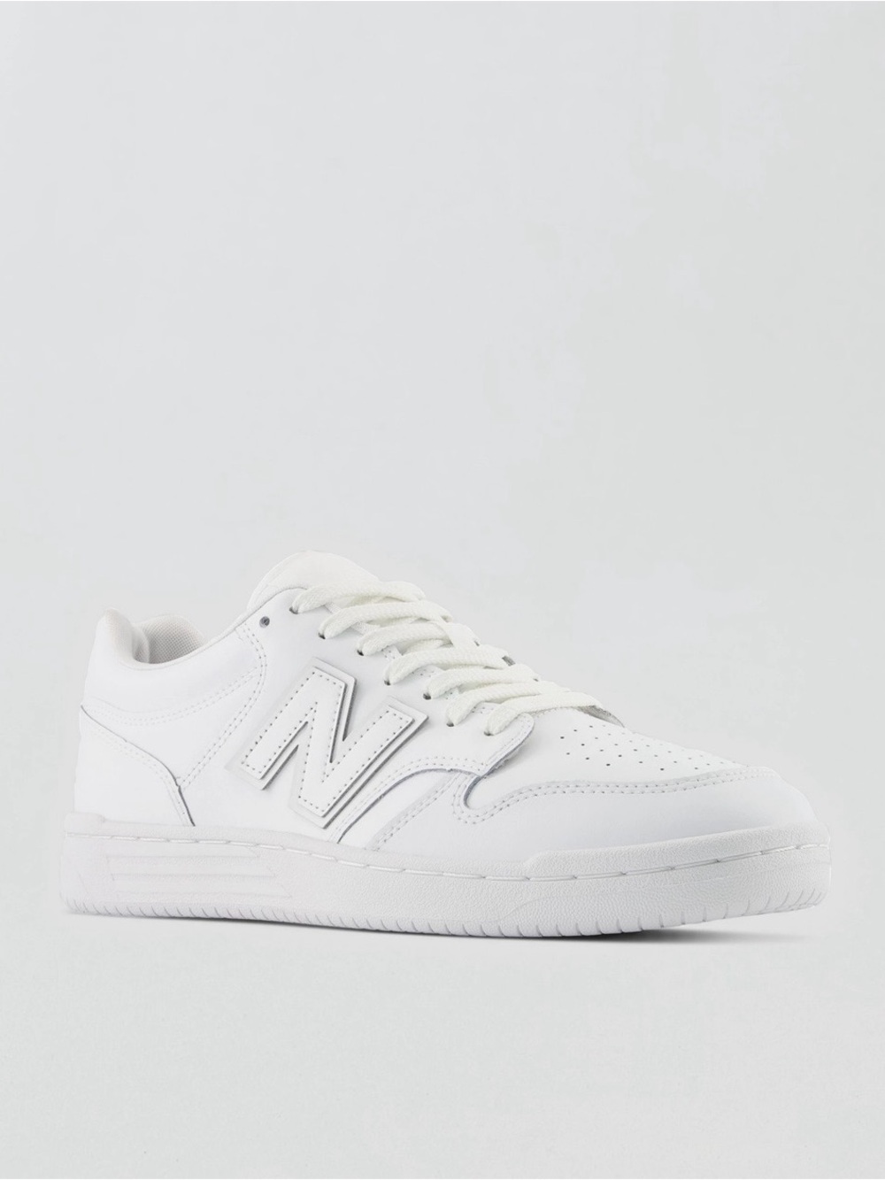 New Balance 480 Men’s White Leather Court Sneakers Casual Lace-Up Shoes Size 8.5